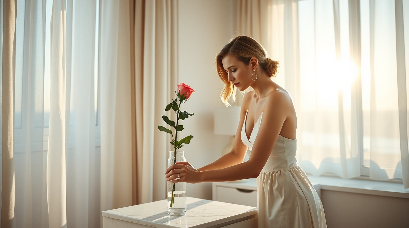 Стеклянная ваза в интерьере